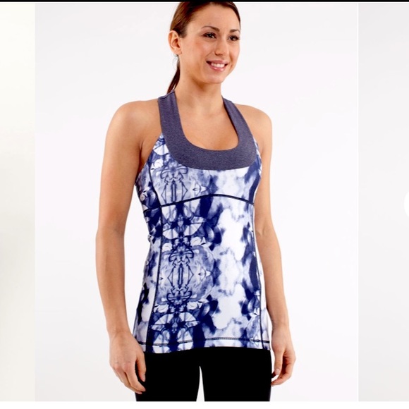 Lululemon Scoop Neck Tank size 6 ink blot indigo - Picture 1 of 4